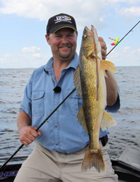 image of Jone Thelen with Walleye caught on Lil' Guy